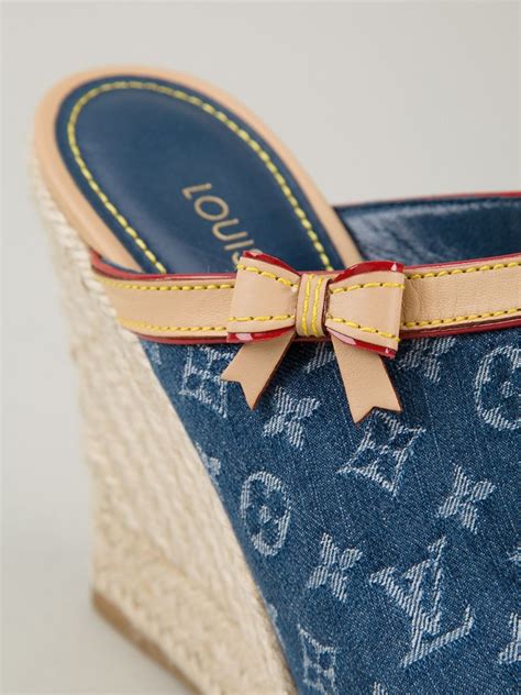 louis vuitton denim mules.